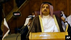 Menlu Qatar Khalid Bin Mohamed Al Attiyah menjanjikan bantuan 1 Miliar Dolar dari pemerintahnya untuk rekonstruksi Gaza (foto: dok).