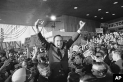 Richard Nixon in Miami Beach in 1968 during Republican convention.