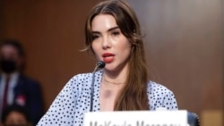 United States Olympic gymnast McKayla Maroney testifies during a Senate Judiciary hearing about the Inspector General's report on the Larry Nassar investigation on Capitol Hill, Sept. 15, 2021.