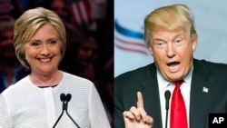 Dukungan bagi Hillary Clinton berkisar antara 4-7 persen di atas Donald Trump dalam survei terbaru (foto; dok).