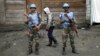 FILE - Two MONUSCO soldiers are seen standing guard in Goma, DRC.