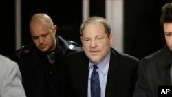 Harvey Weinstein leaves his trial on charges of rape, Tuesday, Feb. 11, 2020, in New York.