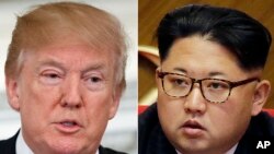 Presiden AS Donald Trump dan pemimpin Korut Kim Jong-un (foto: ilustrasi),