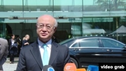 4일 빈에서 인터뷰에 응하고 있는 아마노 유키아 IAEA 사무총장
