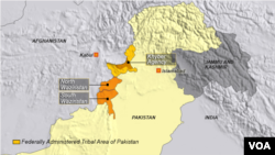 Peta Waziristan Utara dan Selatan, Khyber, Pakistan