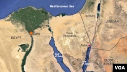 Peta wilayah Taba, Sinai, Mesir.