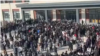 Students and citizens participated in a demonstration and clashed with the police in Pucheng, Shaanxi, China, Jan. 6, 2025. (Screenshot of online video)