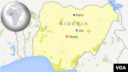 Carte de la ville de Jos au Nigeria.