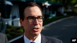 FILE - Treasury Secretary Steve Mnuchin in Washington. 